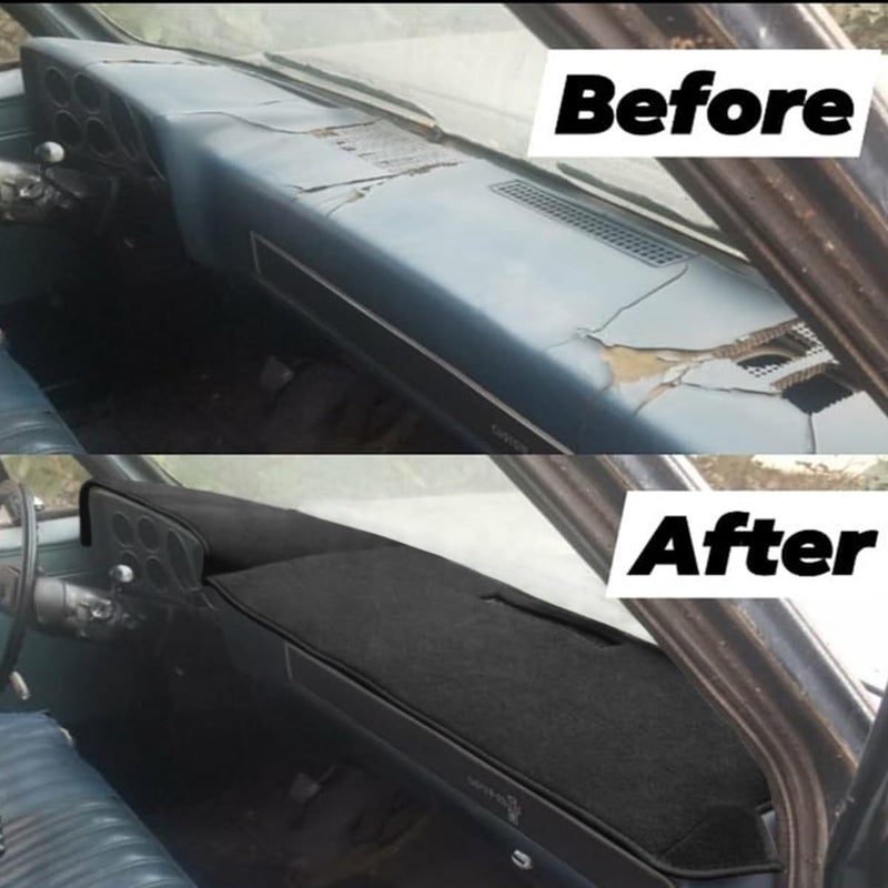 Yiz Dash Cover Mat Custom Fit for 1981-1991 Chevrolet Chevy C/K/R/V Series Suburban Blazer,GMC C/K/R/V Series Jimmy,Dashboard Cover Pad Cap Carpet Protector (Black) J22 - Image 3